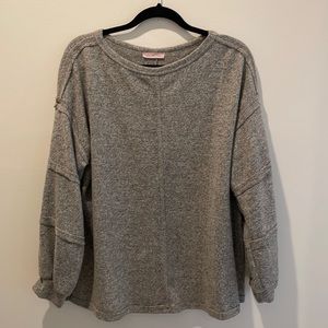 Ces Femme Grey Bell Sleeve Pullover Medium